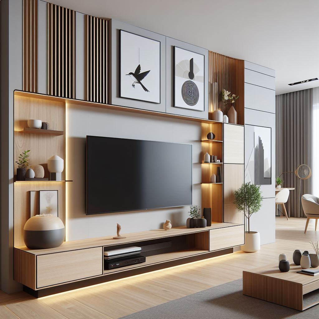 Acharya Interior Decorators - Latest update - Minimalist TV Design in Bangalore